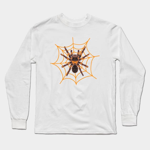 Brown spider Long Sleeve T-Shirt by Yonfline